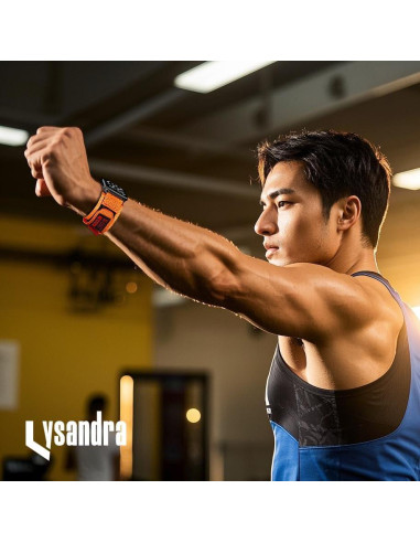 Banda de Reloj LYSANDRA 22mm Nylon Naranja para Spade Co Health 4