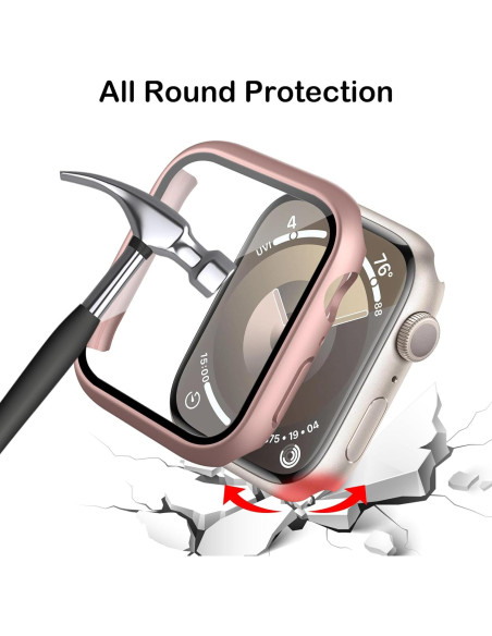 Paquete de 16 fundas para Apple Watch S10 46mm con vidrio templado