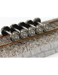 24 Ruedas de Metal Escala HO 1:87 Evemodel C8725 2