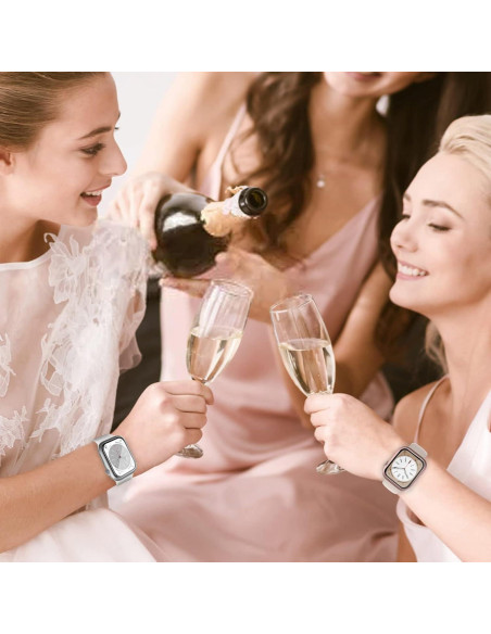 Paquete de 16 fundas para Apple Watch S10 46mm con vidrio templado