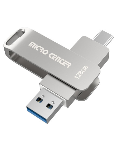 Micro Center 128GB USB 3.2 Doble Tipo-C y Tipo-A 200MB/s