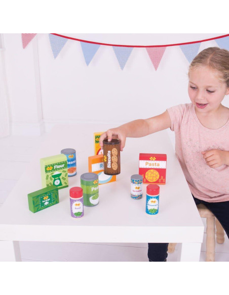 Armario de Madera Bigjigs Toys con Comida de Juguete