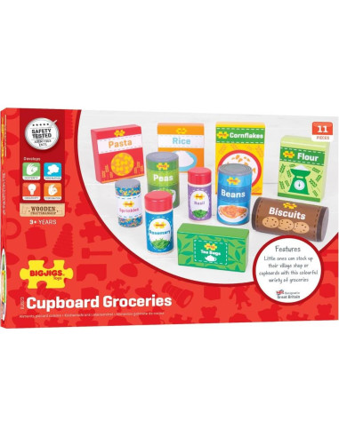 Armario de Madera Bigjigs Toys con Comida de Juguete