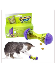 Dispensador de Comida Interactivo para Gatos y Perros Verde