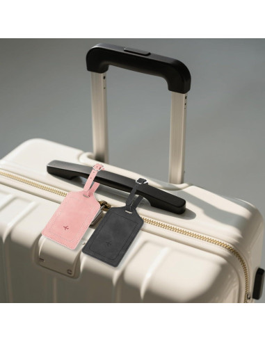 Set de 2 Fundas de Pasaporte y Etiquetas de Equipaje RFID