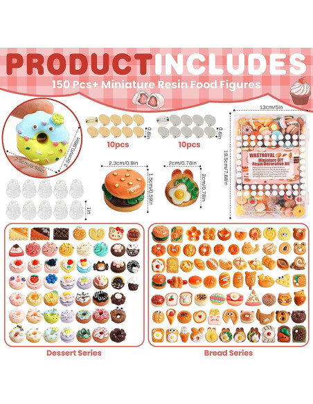 157 Piezas Juguetes de Comida Miniatura WASTROYAL