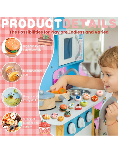 157 Piezas Juguetes de Comida Miniatura WASTROYAL