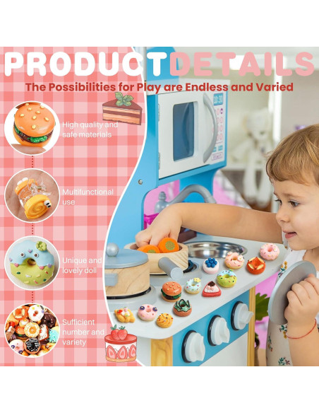 157 Piezas Juguetes de Comida Miniatura WASTROYAL