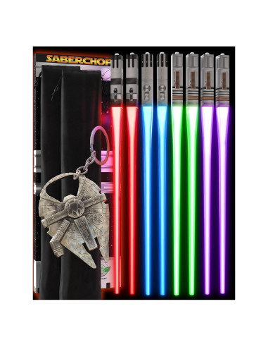 Palillos LED Sable de Luz Star Wars Saberchops 4 Pares