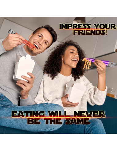 Palillos LED Sable de Luz Star Wars Saberchops 4 Pares