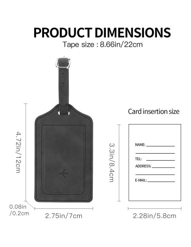 Set de 2 Fundas de Pasaporte y Etiquetas de Equipaje RFID