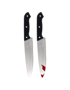 Cuchillo Falso de Carnicero UQJE 30 cm Halloween Cosplay