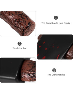 Hacha de Plástico HANABASS para Disfraz de Halloween 41cm 2