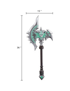 Conjunto Espada y Escudo Guerrero Medieval GoldenBall - Hacha 38x91 cm 2