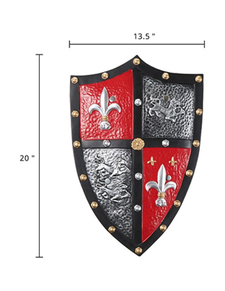 Conjunto Espada y Escudo Guerrero Medieval GoldenBall - Hacha 38x91 cm
