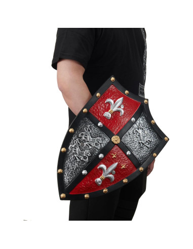 Conjunto Espada y Escudo Guerrero Medieval GoldenBall - Hacha 38x91 cm