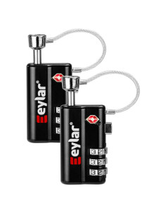 Candado de Combinación TSA Eylar 3 Dígitos - 2 Paquete