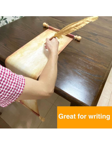 Papel Pergamino Blanco con Varillas de Madera 20x91 cm