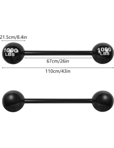 Mancuernas Inflables Gigantes 4 Pcs EVERMARKET 109 cm 2