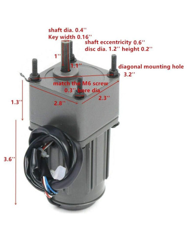 Motor Reductor Gdrasuya10 15W 110V 27RPM Ajustable