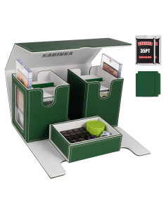 Caja de Deck Kabinka 3 en 1 para MTG Verde Blanco