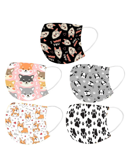 Cubierta Facial Desechable Adulto Unisex 50 Piezas 3 Capas