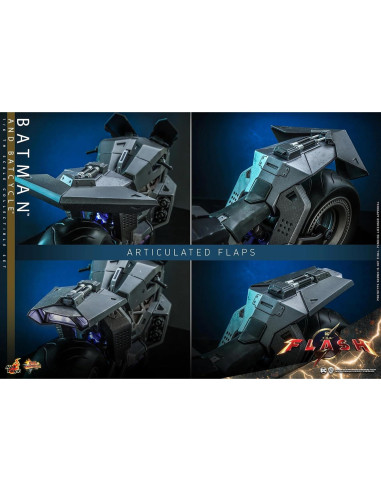 Conjunto de Figuras Batman y Batcycle Hot Toys 1/6 Escala