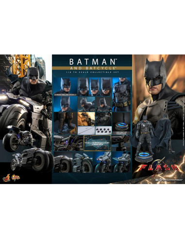 Conjunto de Figuras Batman y Batcycle Hot Toys 1/6 Escala