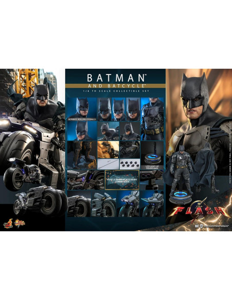 Conjunto de Figuras Batman y Batcycle Hot Toys 1/6 Escala