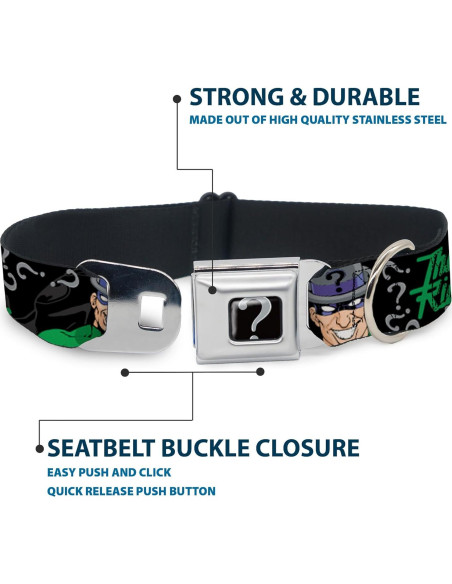 Collar de perro Buckle-Down Batman Mediano 3.81 cm Ancho