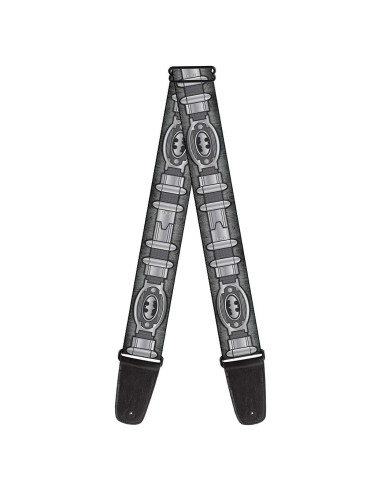 Correa de guitarra Buckle-Down Batman Grays 5 cm ancho 74-137 cm