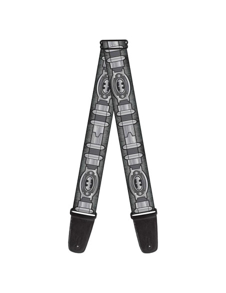 Correa de guitarra Buckle-Down Batman Grays 5 cm ancho 74-137 cm