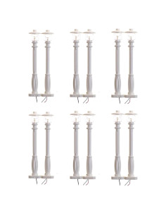 Juego de 12 postes de luz LED General Jim para bloques Lego