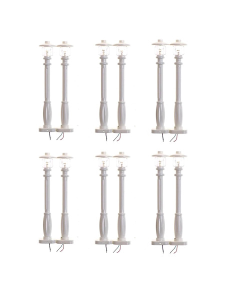 Juego de 12 postes de luz LED General Jim para bloques Lego