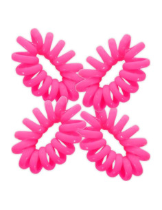 Ligas de Cabello Espiral Jumbo Motique - Set de 4 Rosa Fucsia