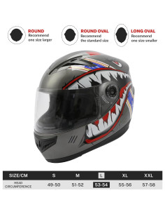 Casco de Motocicleta TCT-MOTORPARTS para Niños Grande 2