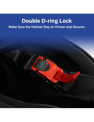 Casco de Motocicleta TCT-MOTORPARTS Joven X-Grande Azul