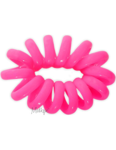 Ligas de Cabello Espiral Jumbo Motique - Set de 4 Rosa Fucsia