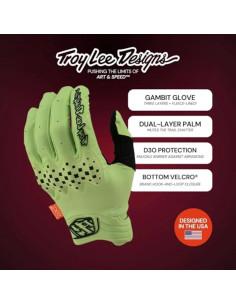 Guantes de Motocross Troy Lee Designs Gambit Negro Pequeño 2