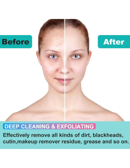 2 Cepillos Limpiadores Faciales de Silicona Isslly - Azul y Rosa