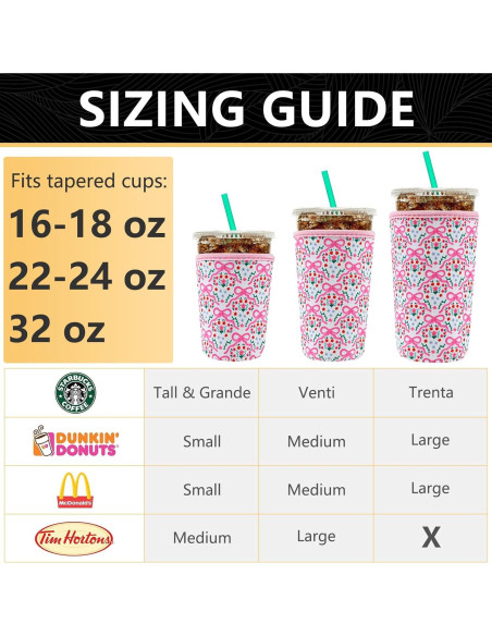 Mangas Aislantes Reutilizables YR para Vasos de Café Neopreno