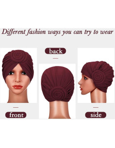 Turbantes Africanos SATINIOR 4 Piezas para Mujeres - Estilo Colorido 2