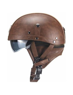Casco de Motocicleta Woljay Medio ABS Marrón Oscuro 56-62 cm