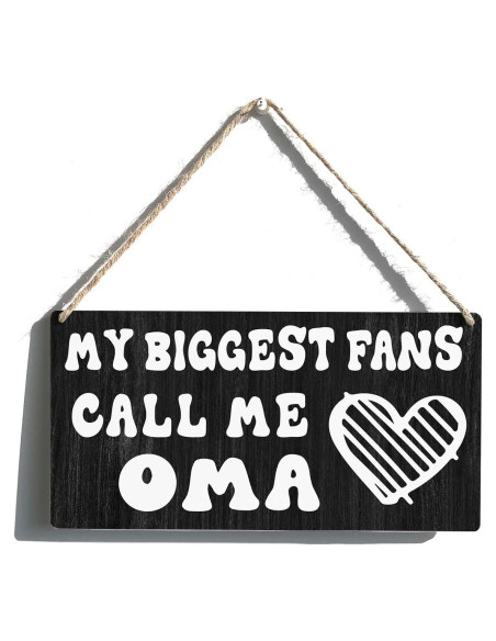 Placa Colgante de Madera Qious Oma Granja 30x15 cm