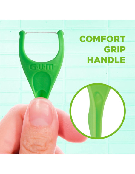 Palillos de Hilo Dental GUM Angulados Sabor Menta 75 Unidades Palillos de Hilo Dental GUM Angulados Sabor Menta 75 Unidades