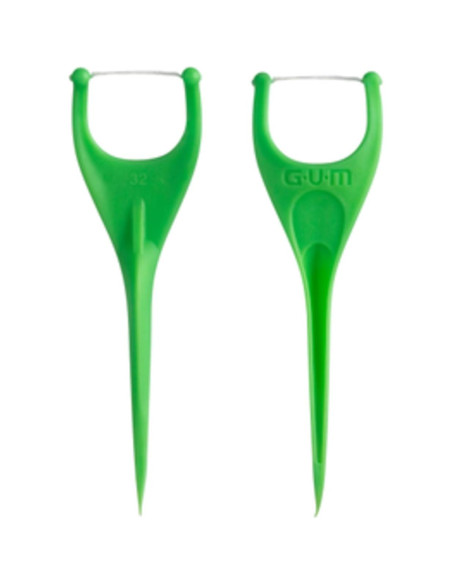 Palillos de Hilo Dental GUM Angulados Sabor Menta 75 Unidades Palillos de Hilo Dental GUM Angulados Sabor Menta 75 Unidades