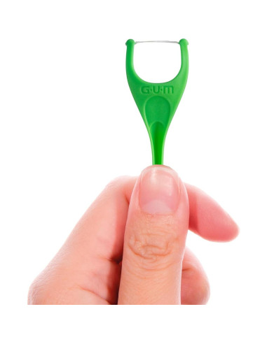 Palillos de Hilo Dental GUM Angulados Sabor Menta 75 Unidades