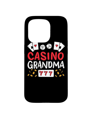 Funda Casino Abuela Jugadora Suertuda iPhone 15 Pro