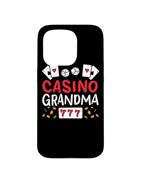 Funda Casino Abuela Jugadora Suertuda iPhone 15 Pro