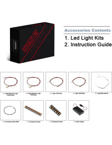 Kit de Iluminación LED BrickBling para Sombrero de Clasificación Lego 76429
